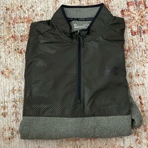 Hunter green mens UA quarter zip